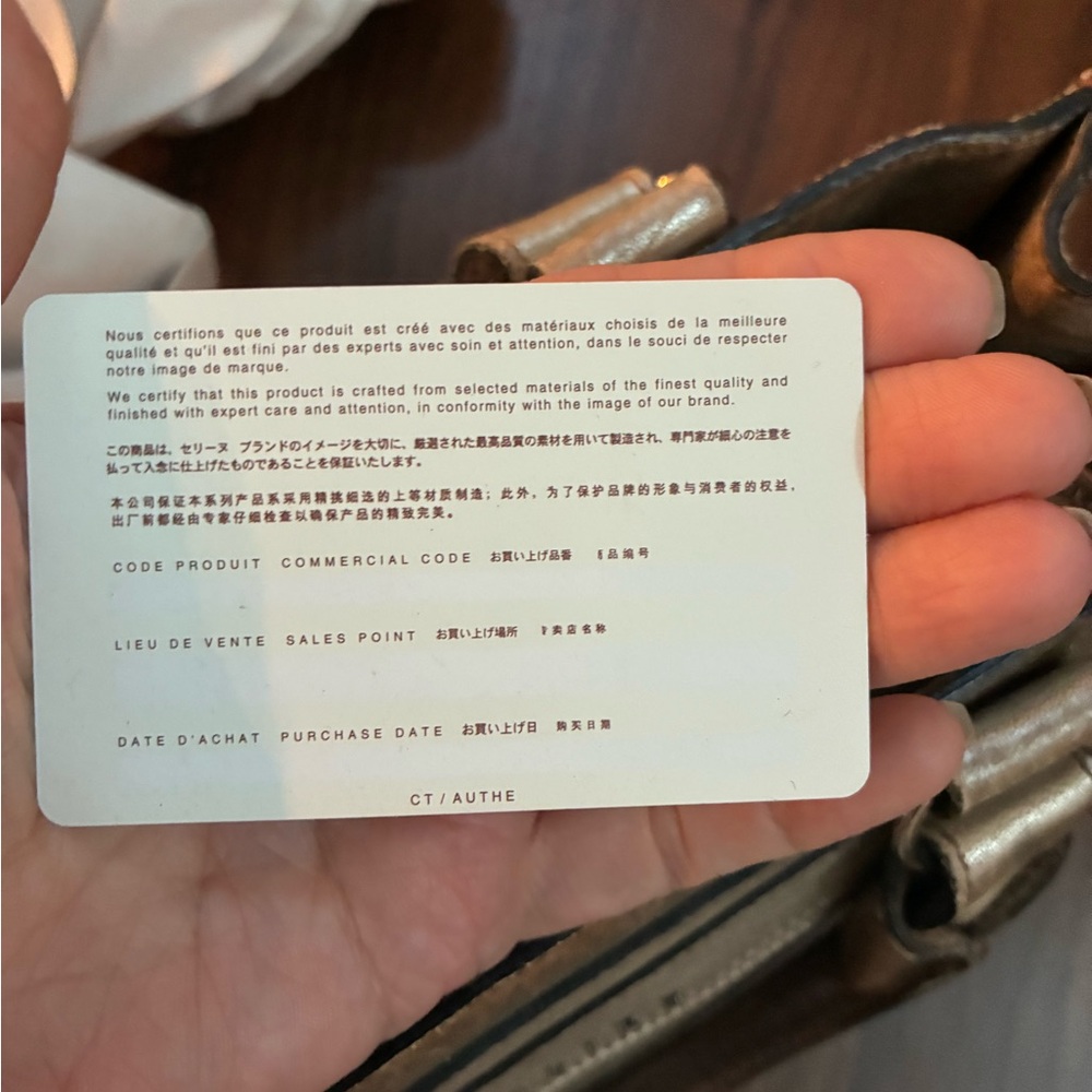 Celine Metallic Gold Leather Tote - Picture 10 of 15